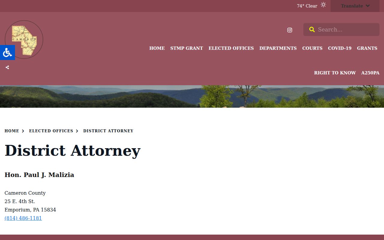 Cameron County District Attorney criminal court case information