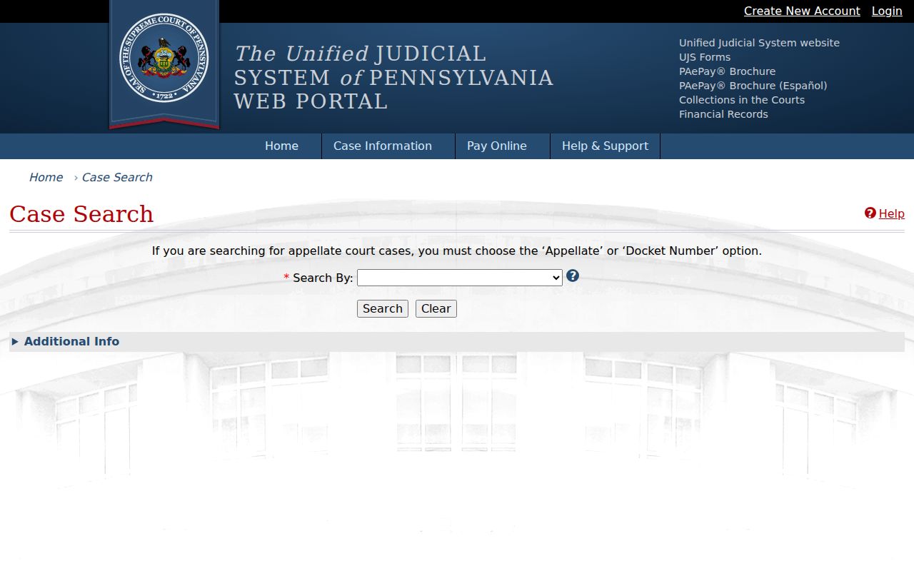 Cameron County criminal court record UJS Case Search