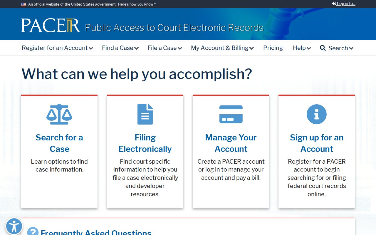 Driftwood criminal records through PACER federal court search